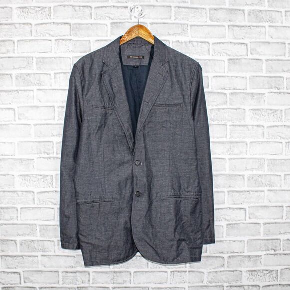John Varvatos Men's Size 42 Cotton Linen Sports Jacket Char Gray - Picture 1 of 7